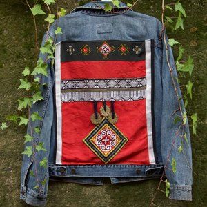 Chinese Zodiac Coin Jean Jacket